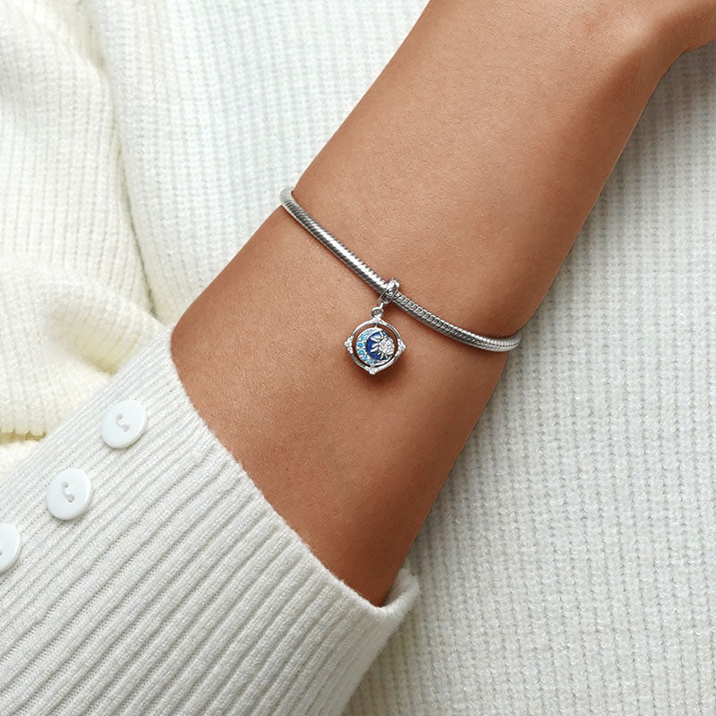 Gnoce Rotated Moon & Sun Pendant Dangle Charm_5