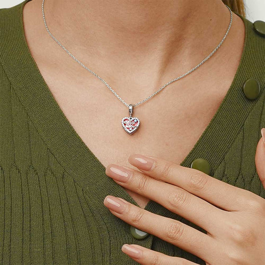 Gnoce "Big Sister" Heart Double Pendant Dangle Charm_7