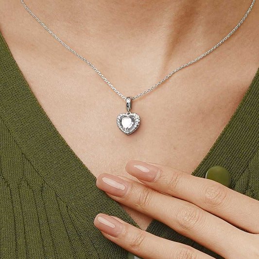 Gnoce Sparkling Heart Personalized Photo Pendant Dangle Charm_8