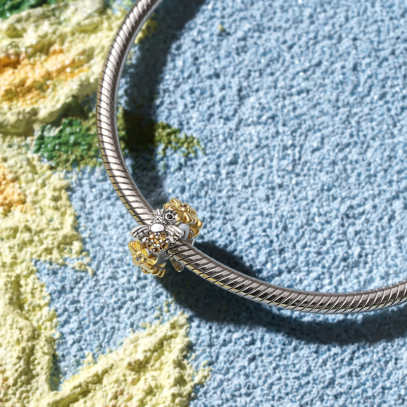 Gnoce Honey Bees Love Flower Stopper Charm_3