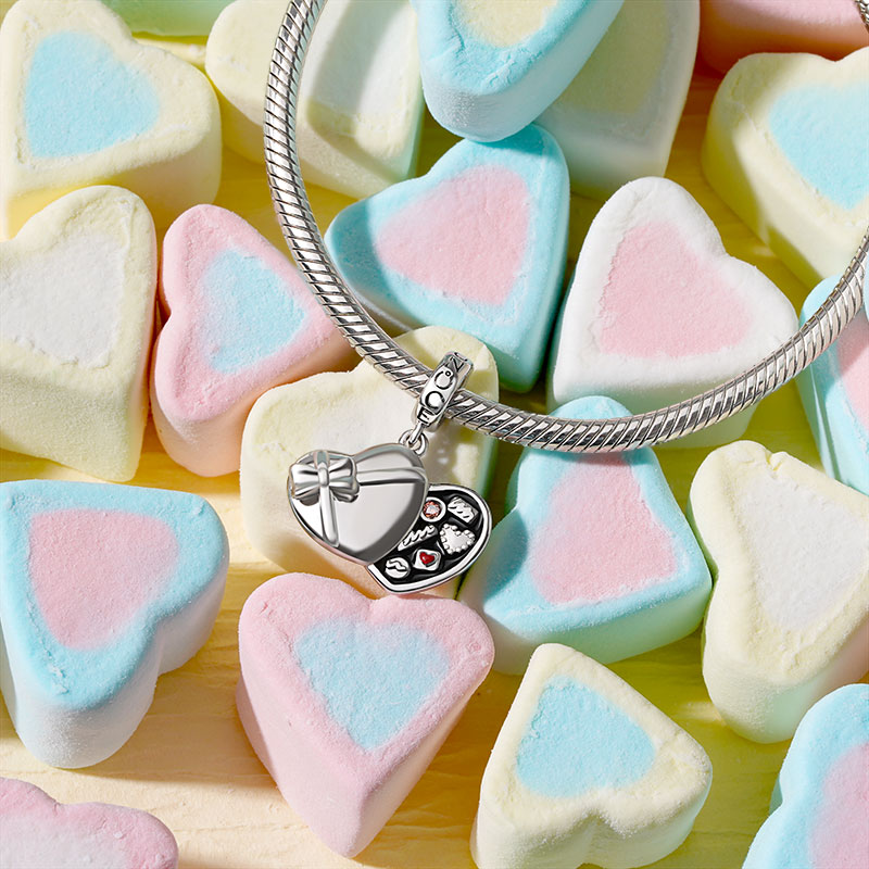Gnoce Box of Chocolates Sweetheart Gift Pendant Dangle Charm_3