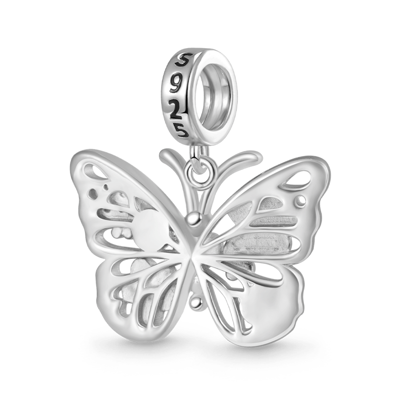 Gnoce Sparkling Flying Butterfly Moonstone Pendant Dangle Charm_2