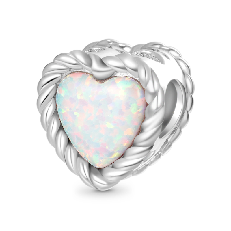 Gnoce Minimalist Natural Opal Heart Charm_1