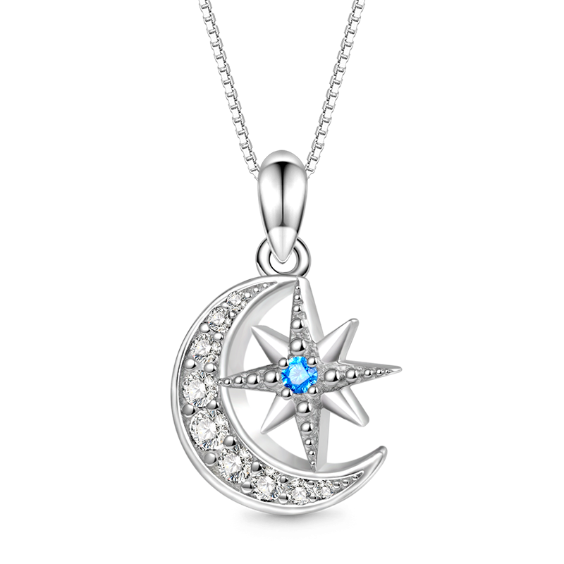 Gnoce Galaxy Moon & Star Necklace_1