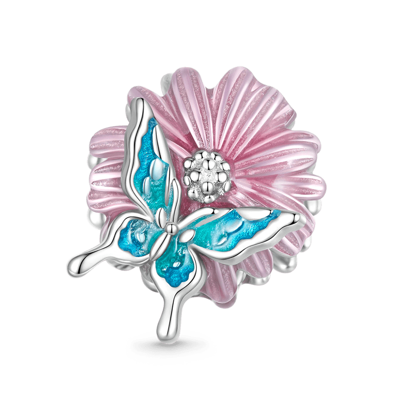 Gnoce Butterfly Loves Daisy Flower Charm_1