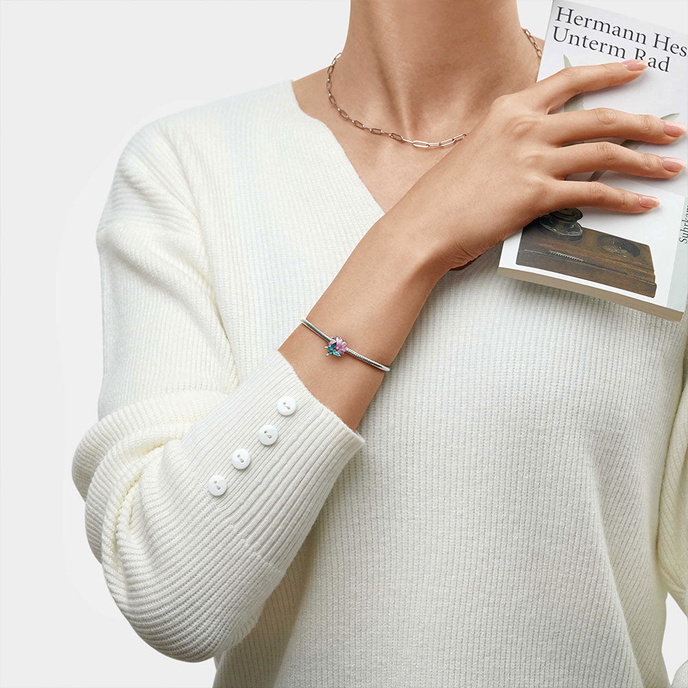 Gnoce Butterfly Loves Daisy Flower Charm_4