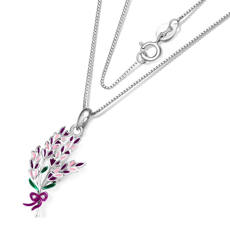 Gnoce Lavender Flower Necklace_2
