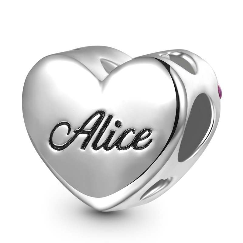 Gnoce Mom Hugs Baby Birthstone Engravable Charm_3