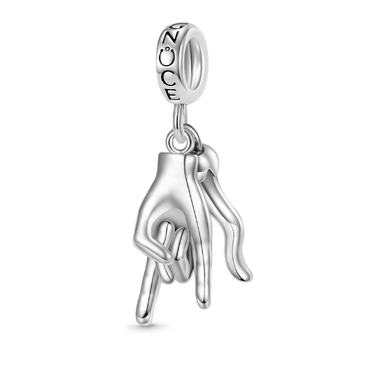 Gnoce Lucky Horn & Hand Sign Pendant Dangle Charm_1