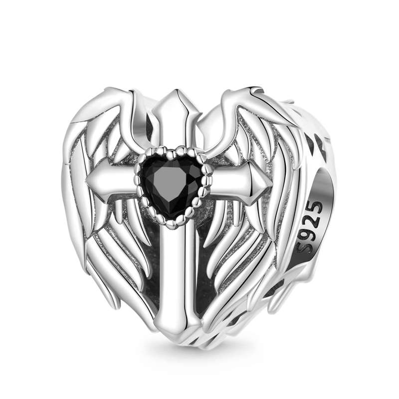 Gnoce Love Wings Cross Heart Charm_1
