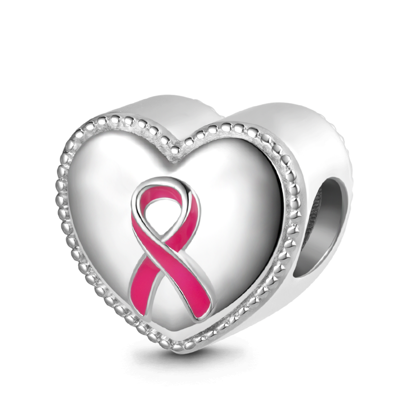 Gnoce Pink Ribbon Breast Cancer Awareness Charm_1
