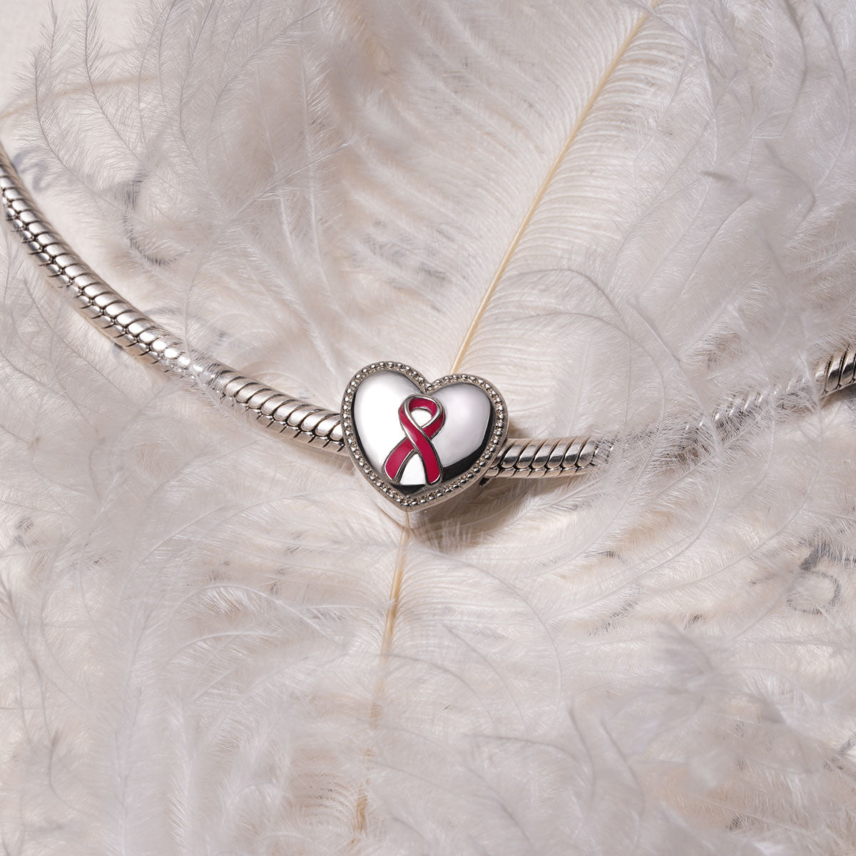 Gnoce Pink Ribbon Breast Cancer Awareness Charm_3