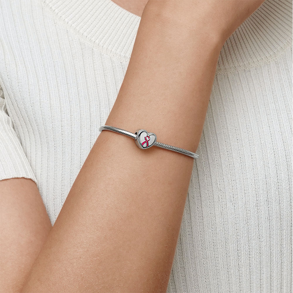 Gnoce Pink Ribbon Breast Cancer Awareness Charm_5
