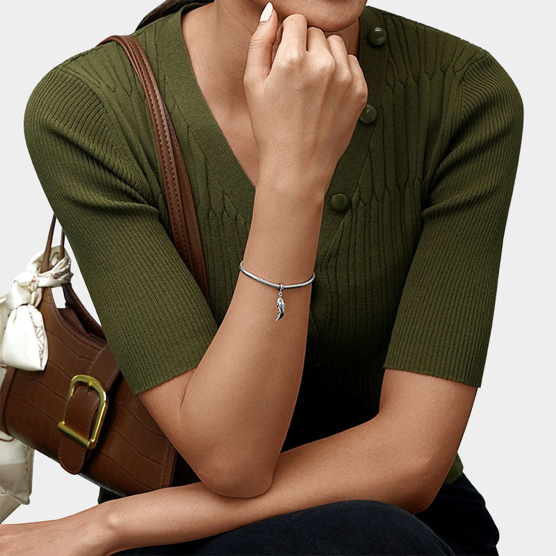 Gnoce Lucky Feather Pendant Dangle Charm_4