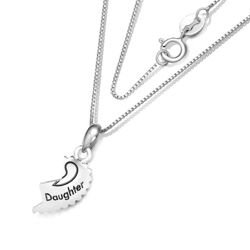 Gnoce "Strong Love" Daughter Heart Necklace_2