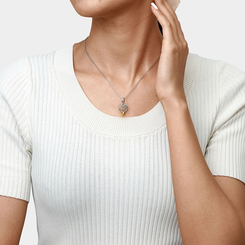 Gnoce Love You Daughter Heart Pendant Dangle Charm_6