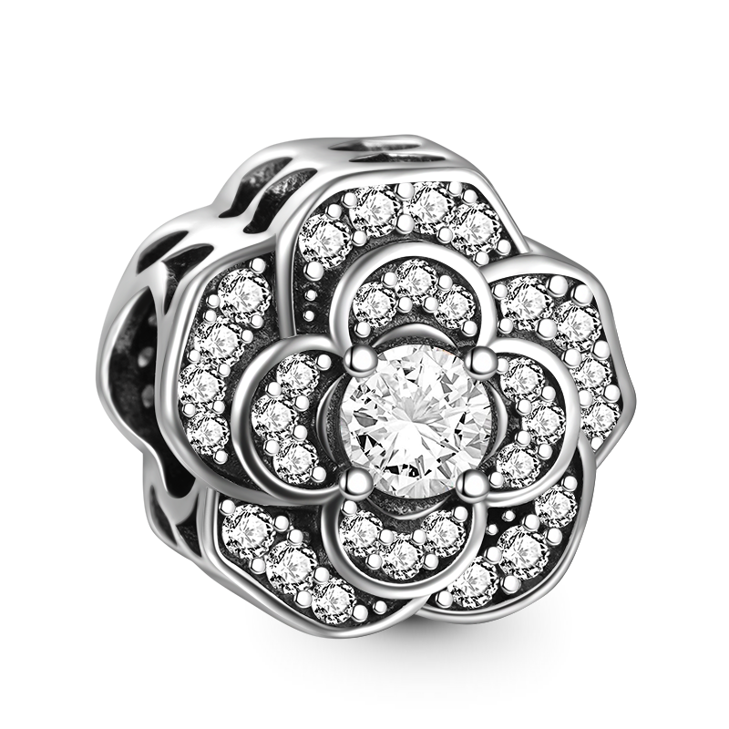 Gnoce Sparkling Camellia Flower Charm_2