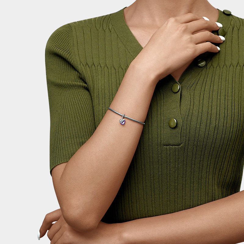 Gnoce Melting Heart Pendant Dangle Charm_4