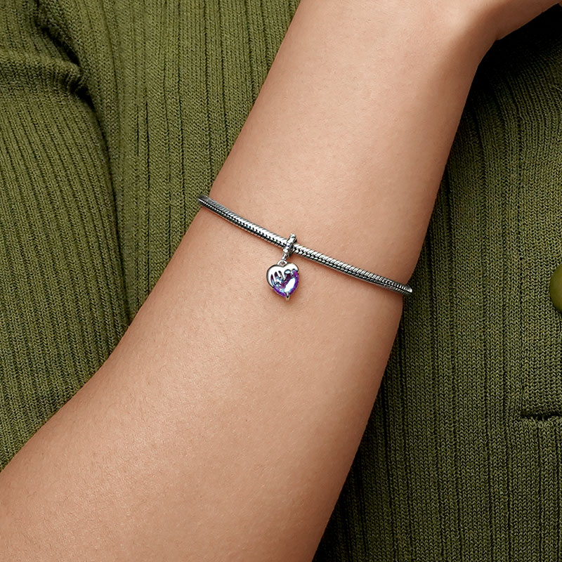 Gnoce Melting Heart Pendant Dangle Charm_5