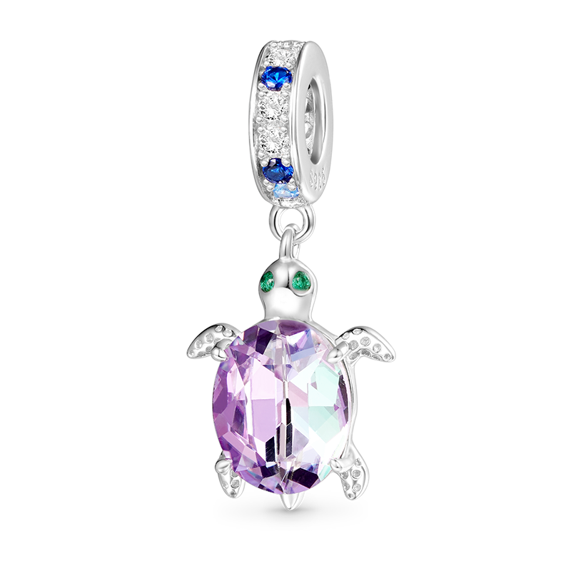 Gnoce Sparkling Sea Turtle Pendant Dangle Charm_1
