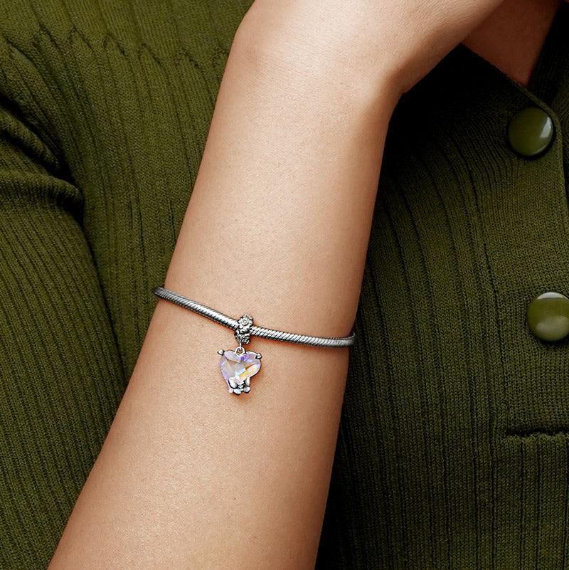 Gnoce Butterfly Love Heart Pendant Dangle Charm_4