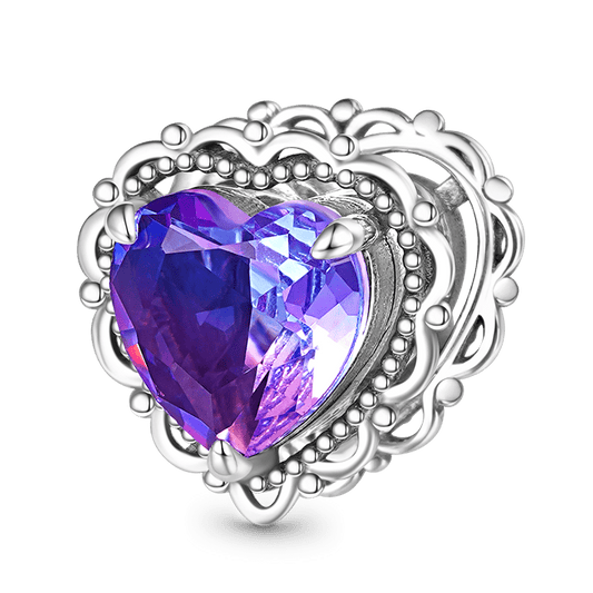 Gnoce Sparkling "Forever my love" Heart Charm_1
