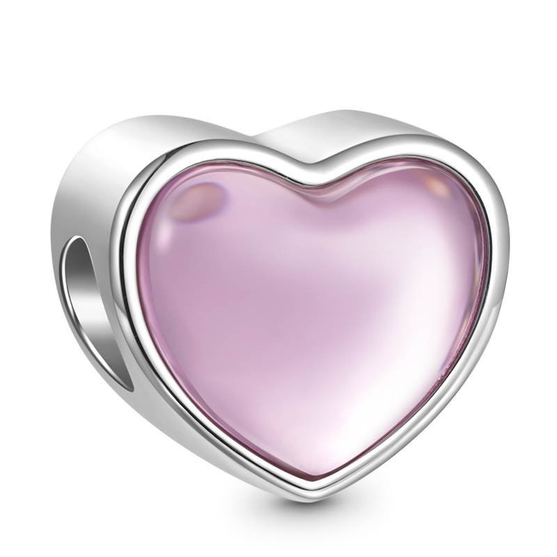 Gnoce Natural Stone Heart Charm_2