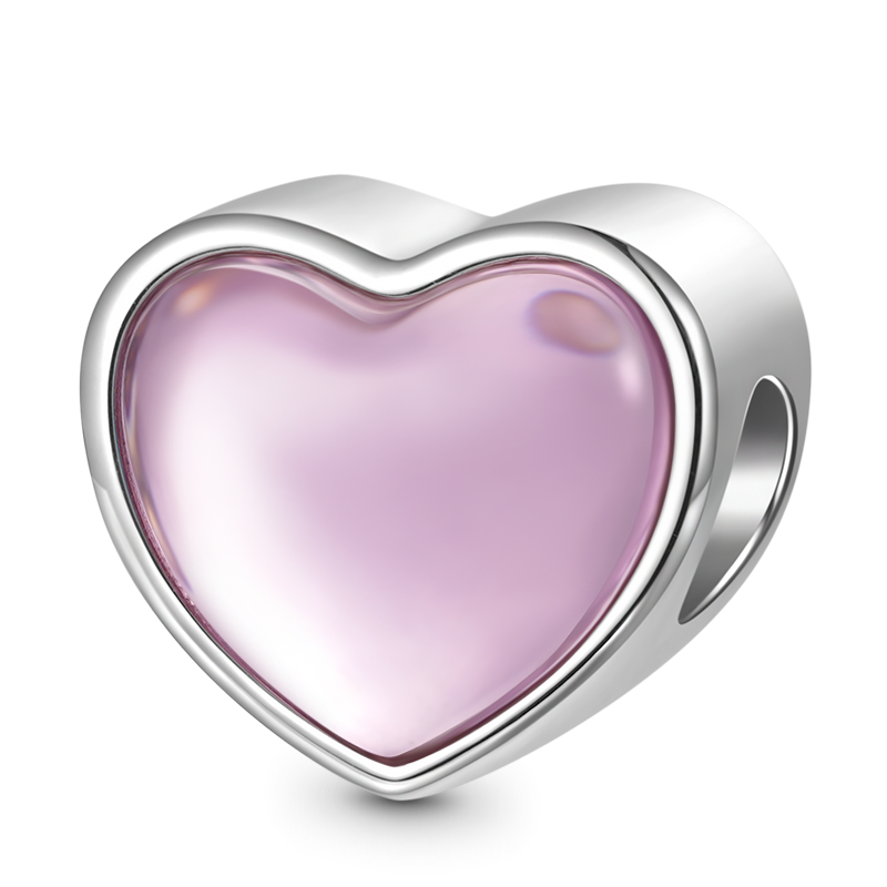 Gnoce Natural Stone Heart Charm_1