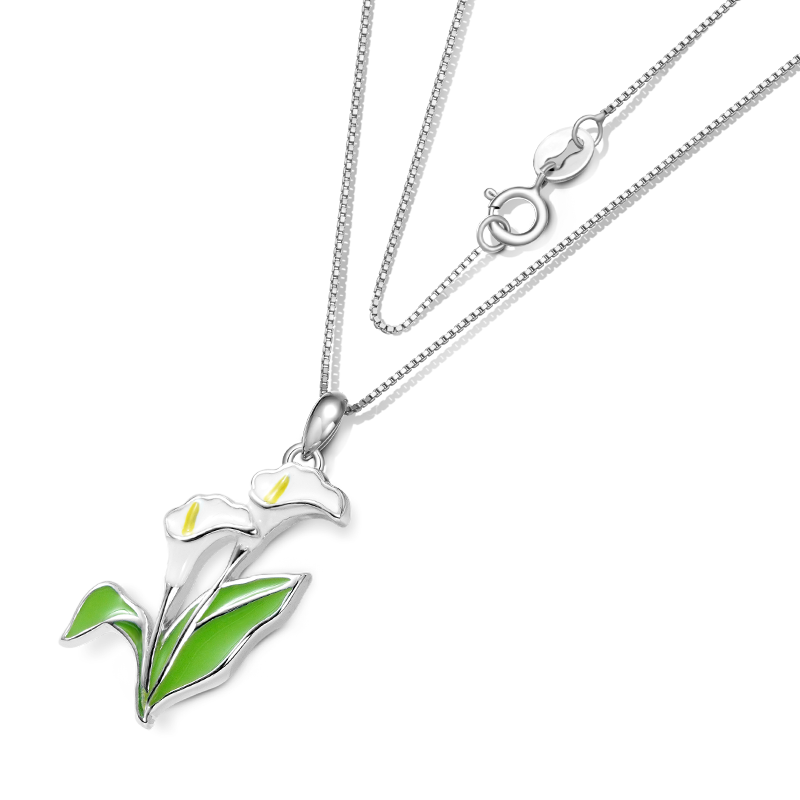 Gnoce Calla Lily Flower Necklace_2