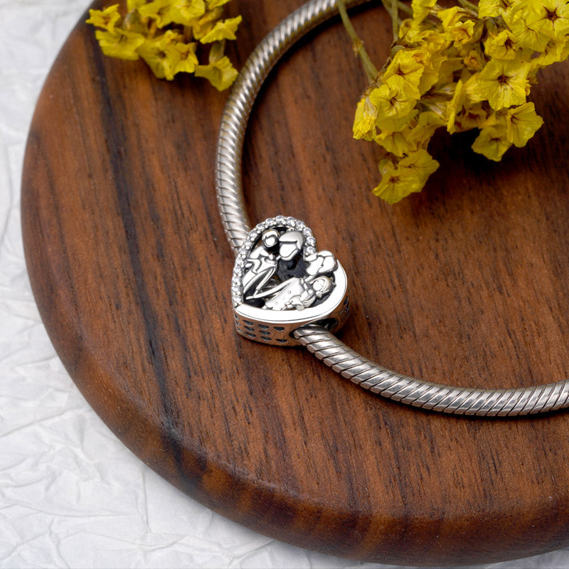 Gnoce Warm Family Love Heart Charm_2