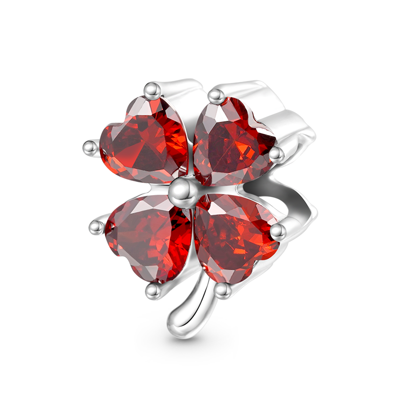 Gnoce Lucky Four-leaf Clover Birthstone Charm_1