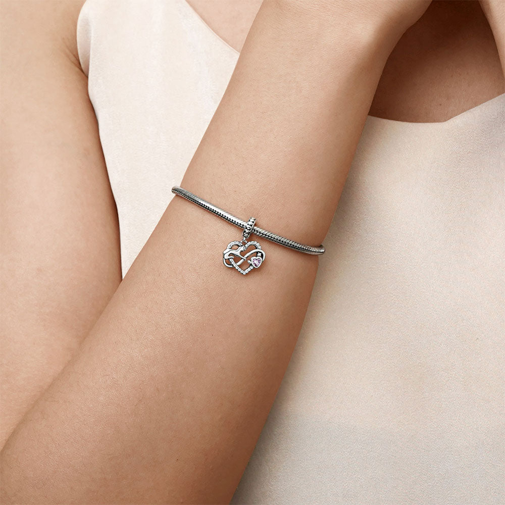 Gnoce Infinity Love Cat Pendant Dangle Charm_4