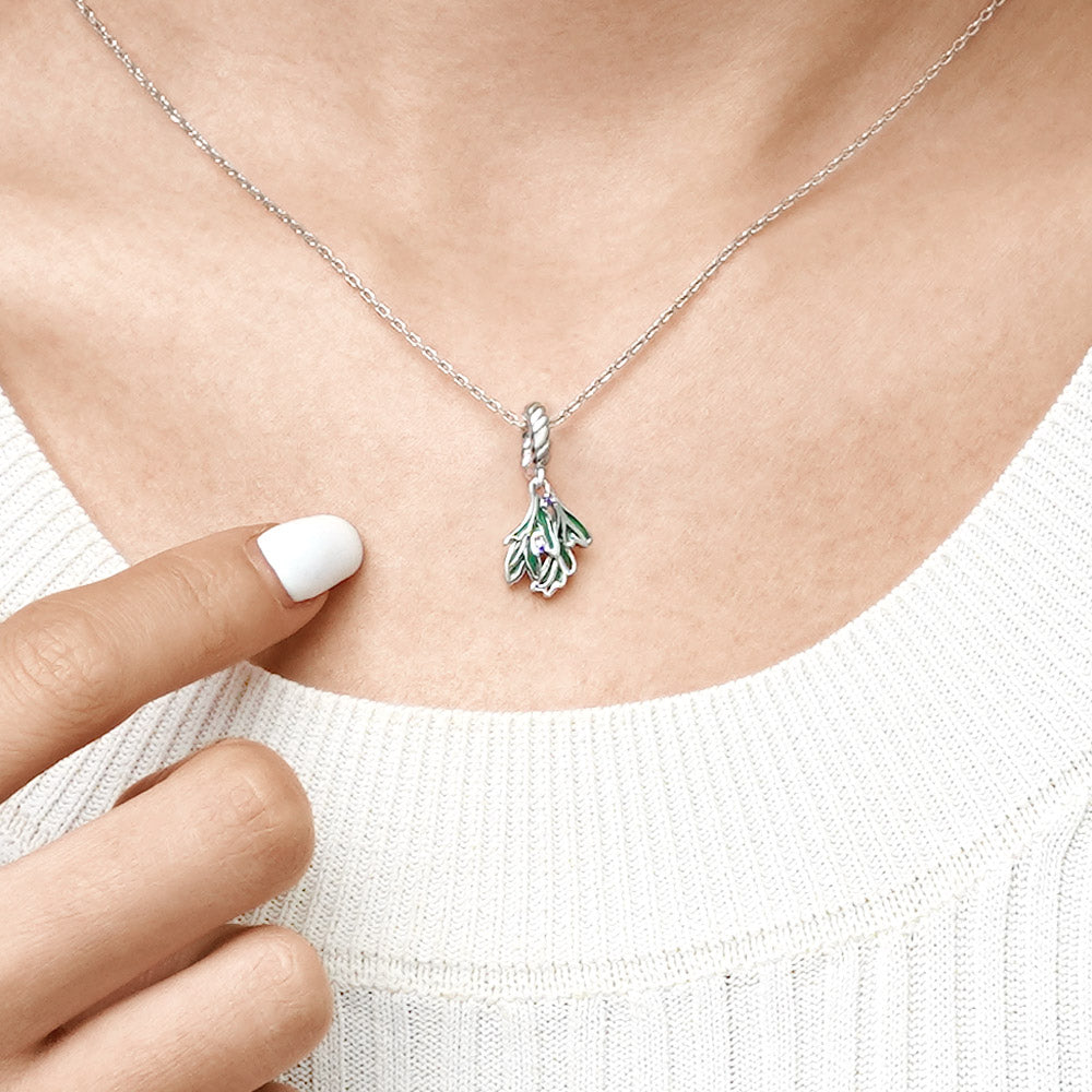 Gnoce Fresh Leaves Pendant Dangle Charm_6