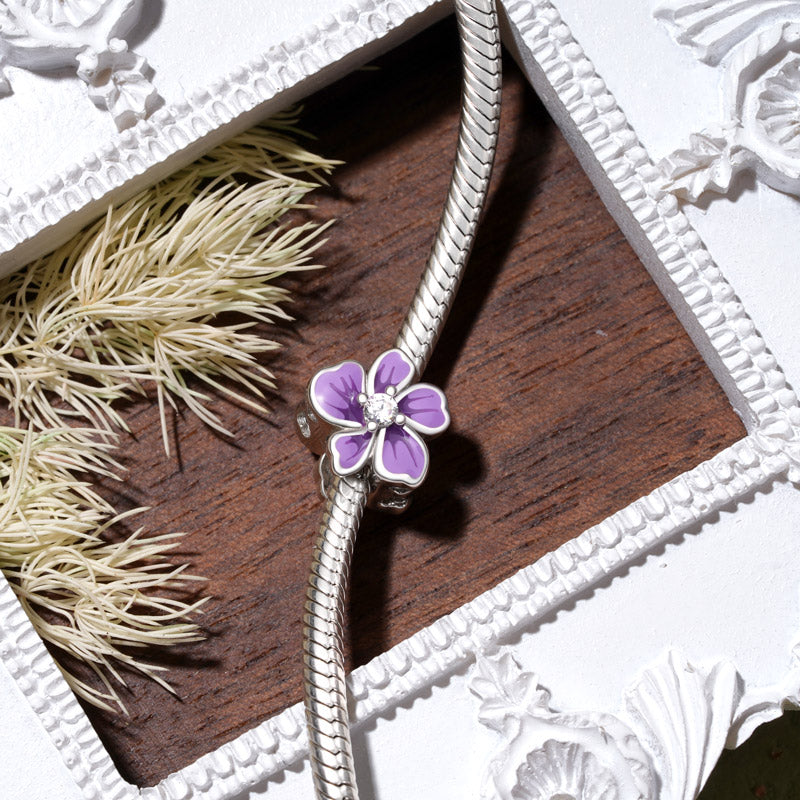 Gnoce Purple Flower Charm_2