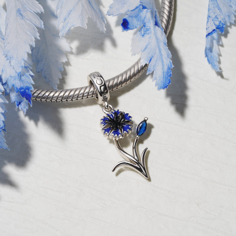 Gnoce Cornflower Pendant Dangle Charm_3