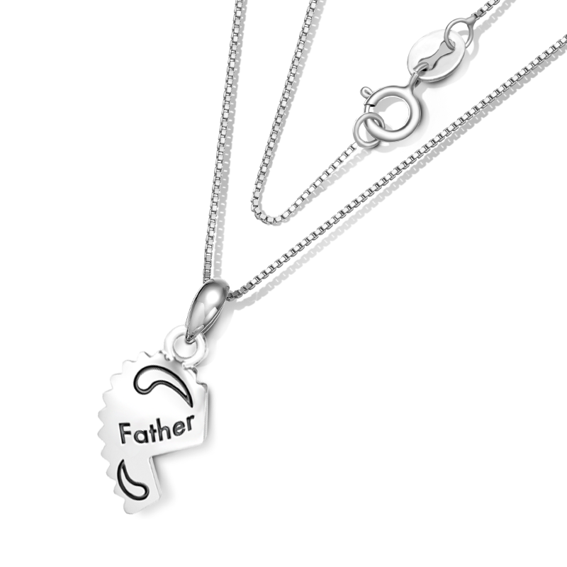 Gnoce "Love You" Father Unique Whole Heart Necklace_2