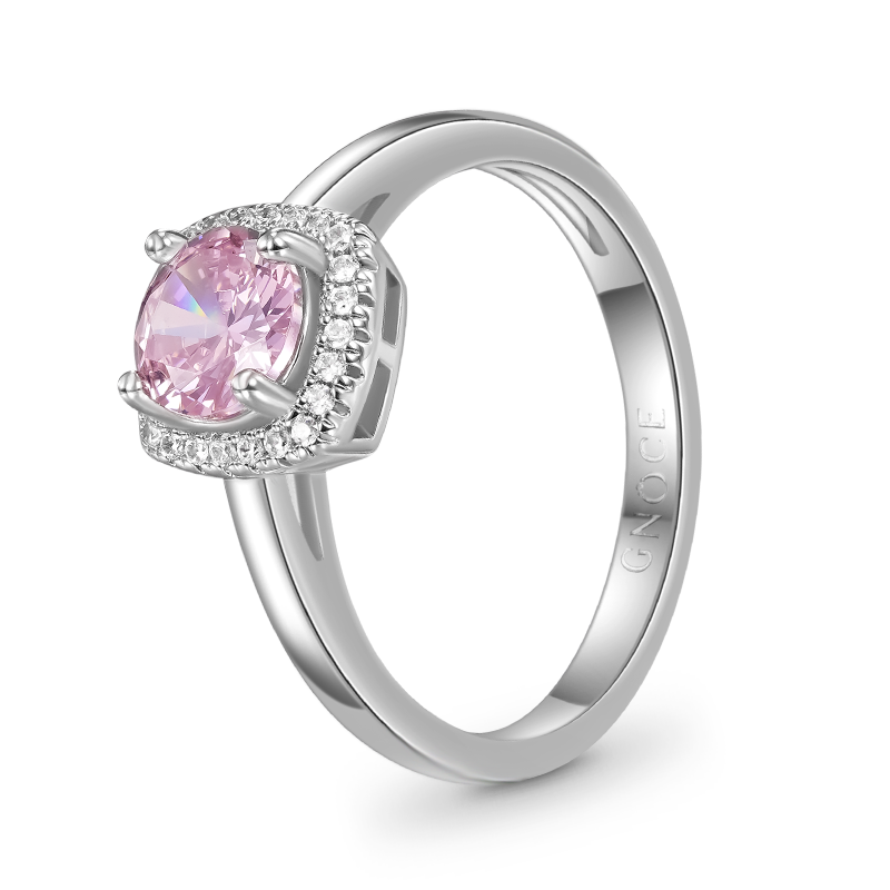 Gnoce Shimmering Pink Round-cut Promise Ring_2