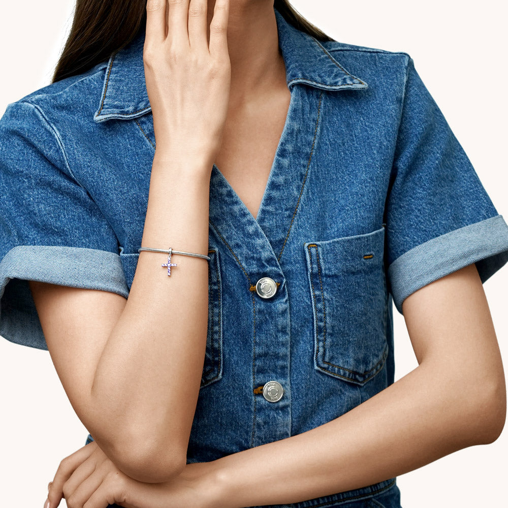 Gnoce Love Heart Cross Pendant Dangle Charm_6