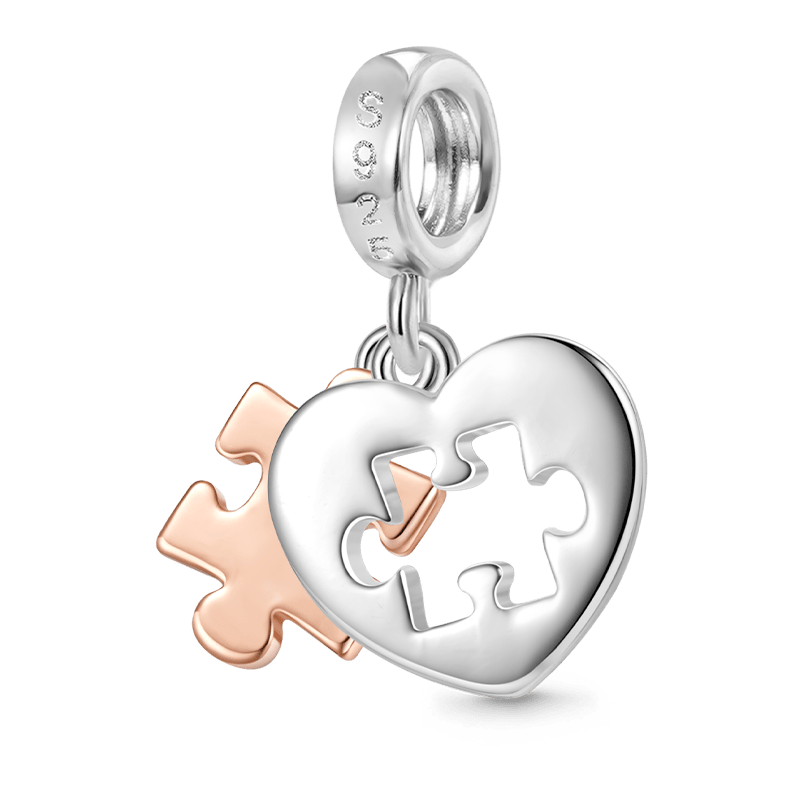 Gnoce Love Puzzle Engravable Pendant Dangle Charm_2