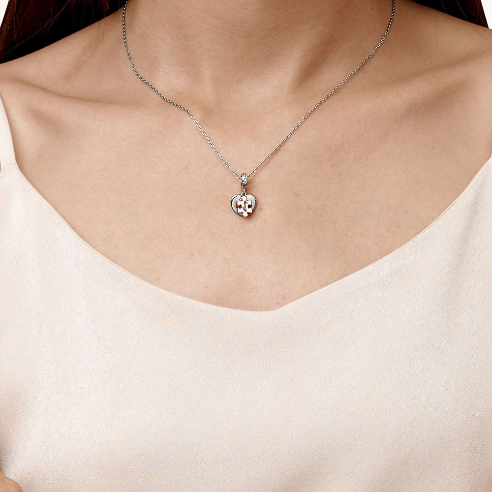 Gnoce Love Puzzle Engravable Pendant Dangle Charm_4
