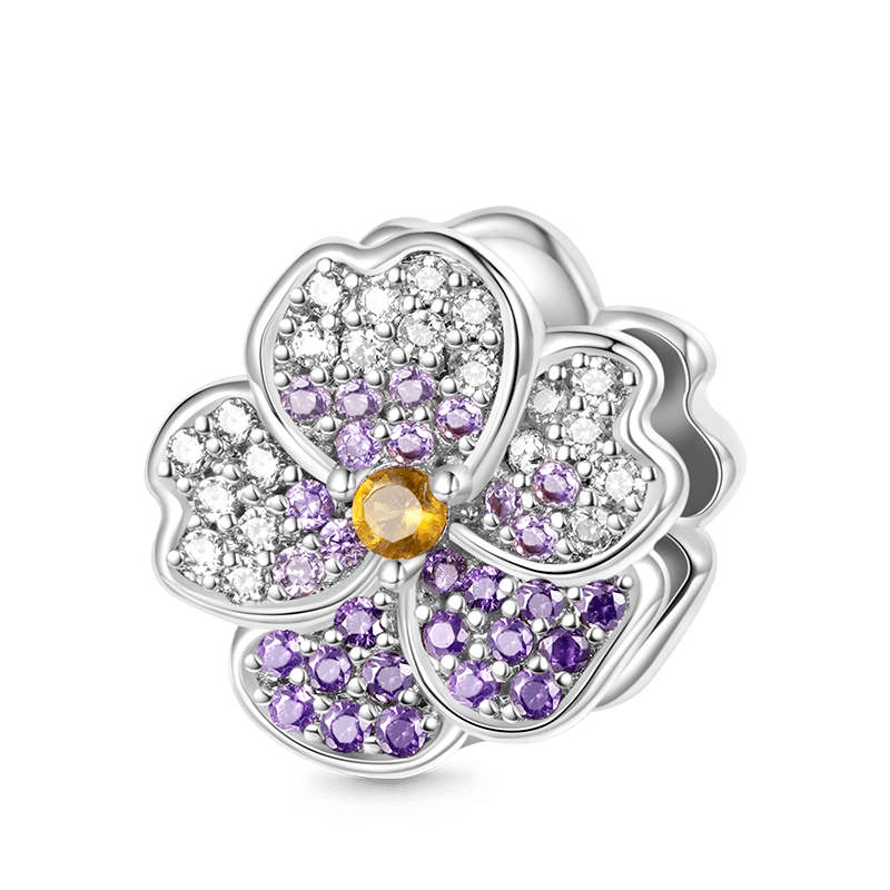 Gnoce Blooming Pansy Flower Charm_1