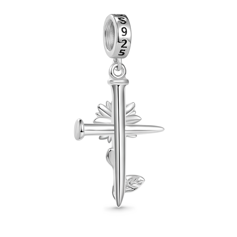 Gnoce Sunflower Nail Cross Pendant Dangle Charm_2