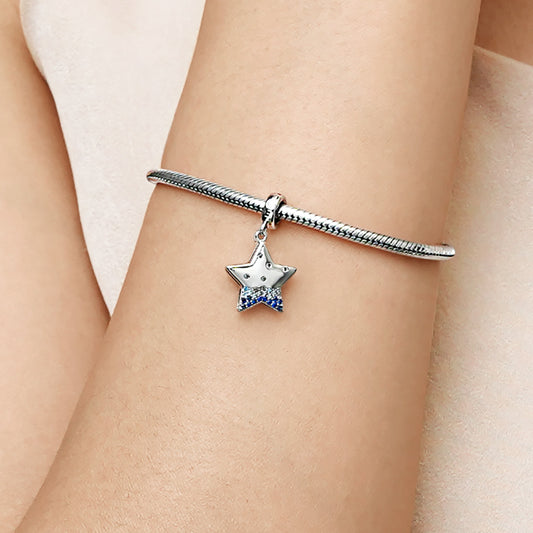Gnoce Sparkling Star Engravable Pendant Dangle Charm_6
