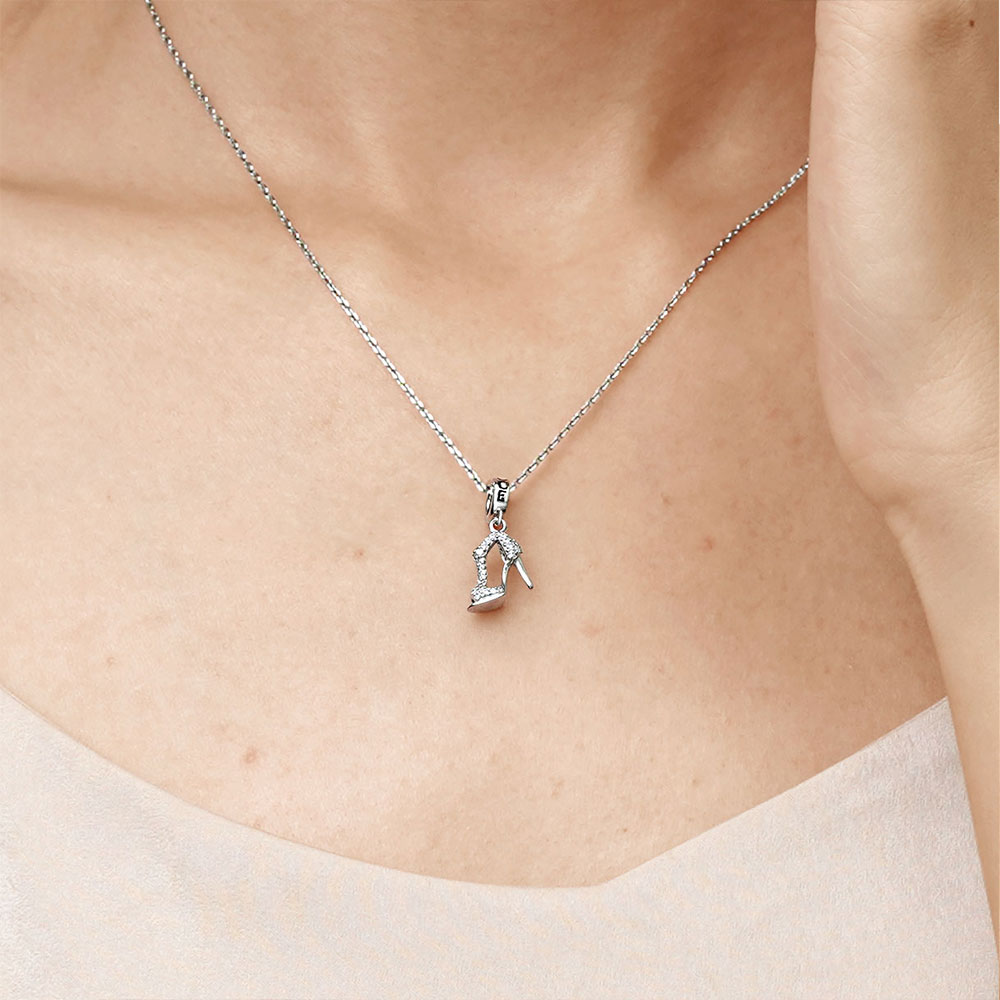 Gnoce Sparkling High Heel Pendant Dangle Charm_5