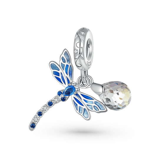 Gnoce Blue Dragonfly Pendant Dangle Charm_1