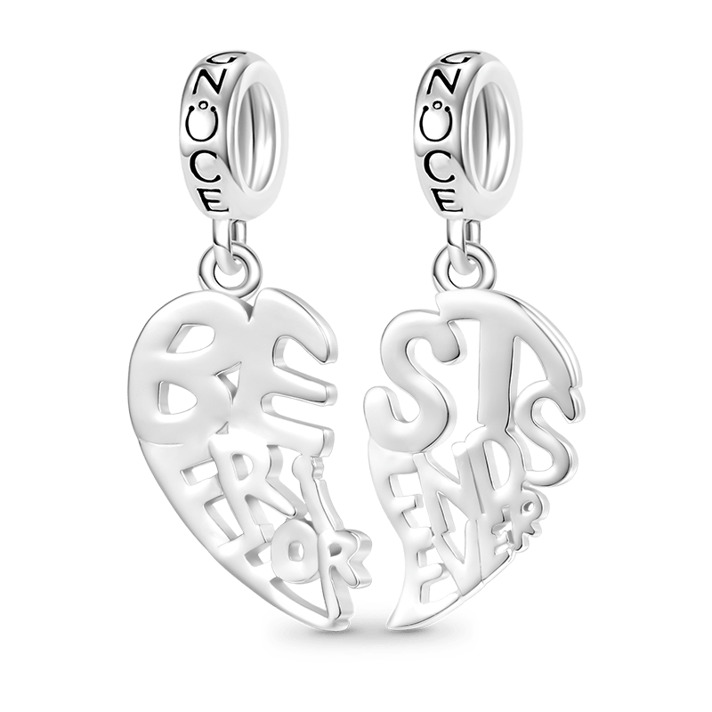 Gnoce "Best Friend Forever" Double Pendant Dangle Charm_1