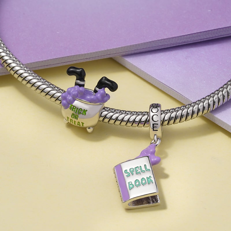 Gnoce Halloween Spellbook Pendant Dangle Charm_3