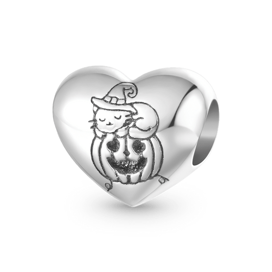 Gnoce Halloween "Trick or Treat" Pumpkin & Cat Heart Charm_1
