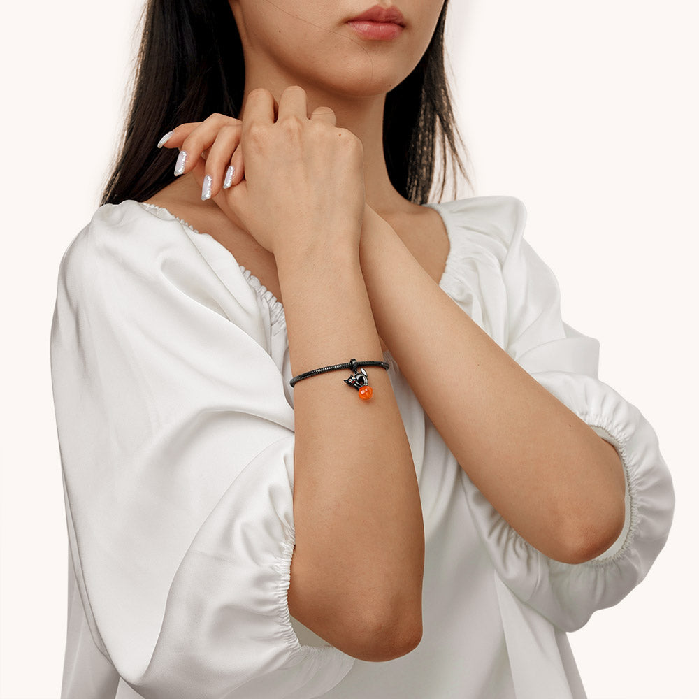 Gnoce Halloween Black Cat Pendant Dangle Charm_4