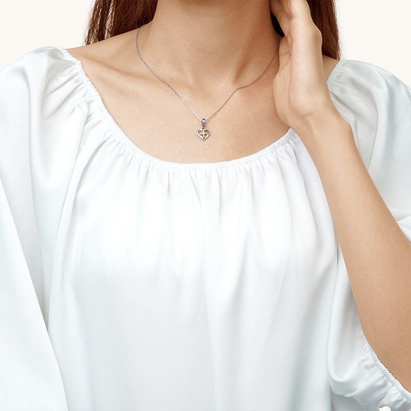 Gnoce Love Heart Cross Pendant Dangle Charm_4